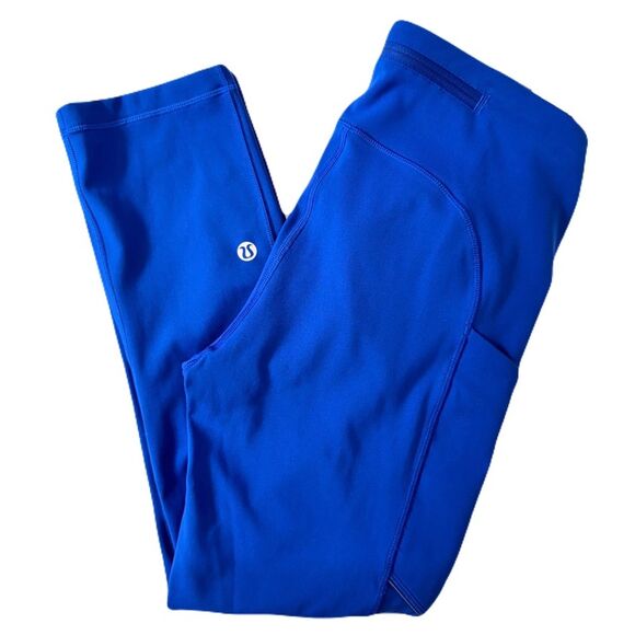 Lululemon Speed Up Crop 21” Leggings - Jet Stream - Size 4 - Picture 4 of 9